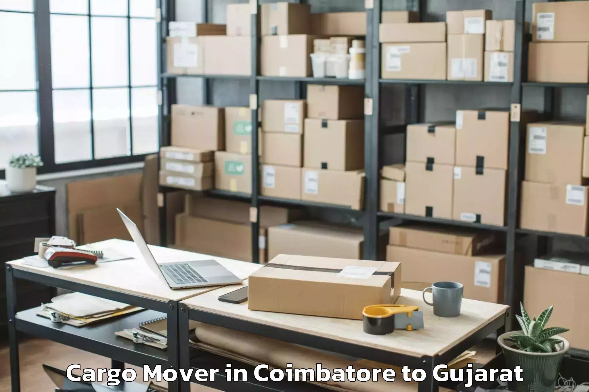 Book Coimbatore to Rajkot Airport Raj Cargo Mover Online